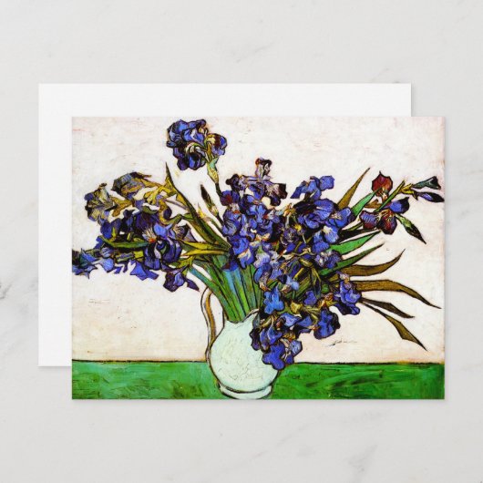 Van Gogh Vase van Irises Briefkaart (Voorkant / Achterkant)