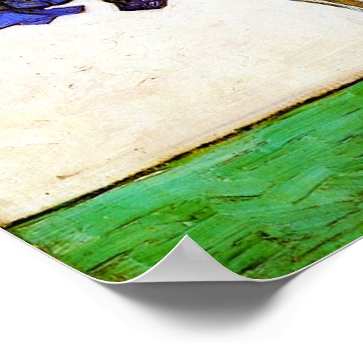 Van Gogh Vase van Irises Poster (Hoek)