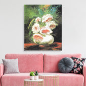 Van Gogh Vase van volken Canvas Afdruk (Insitu (Woonkamer))