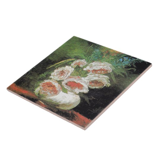  Van Gogh Vase van volken Tegeltje (Zijkant)