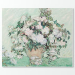 VAN GOGH VASE VAN WITTE EN PINKROESDECOUPAGINA CADEAUPAPIER<br><div class="desc">De grootste van twee mooie nog leven schilderijen van Vincent Van Gogh van witte rozen in een vaas.</div>