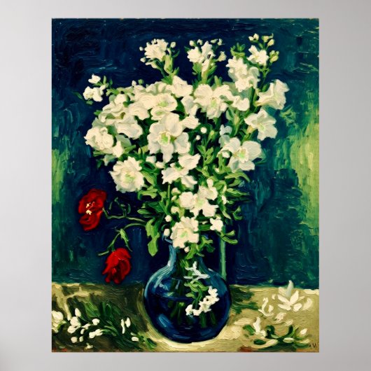 Van Gogh Vase with Viscaria Poster (Voorkant)