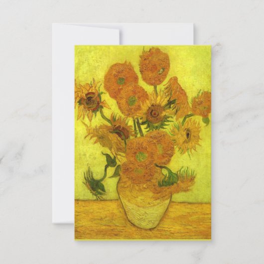 Van Gogh - veertien zonnebloemen, Bedankkaart (Voorkant)
