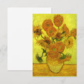 Van Gogh - veertien zonnebloemen, Bedankkaart (Voorkant / Achterkant)