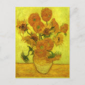 Van Gogh - veertien zonnebloemen, Briefkaart (Voorkant)