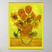 Van Gogh - veertien zonnebloemen, Poster (Voorkant)