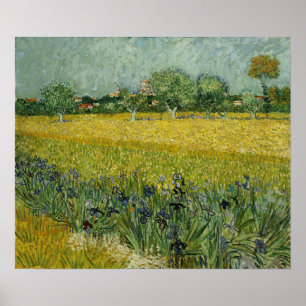 Van Gogh - Veld met bloemen bij Arles Poster