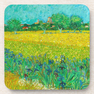 Van Gogh Veld met irissen bij Arles Bier Onderzetter