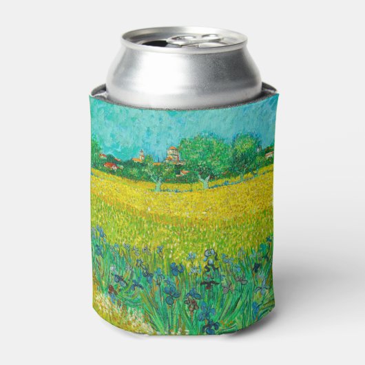 Van Gogh Veld met irissen bij Arles Blikjeskoeler (Blikje Voorkant)
