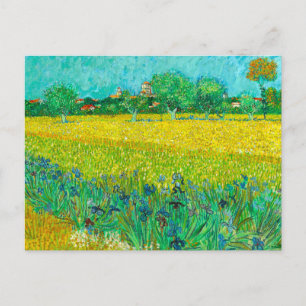 Van Gogh Veld met irissen bij Arles Briefkaart