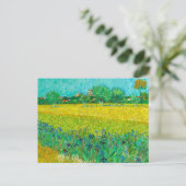 Van Gogh Veld met irissen bij Arles Briefkaart (Staand voorkant)