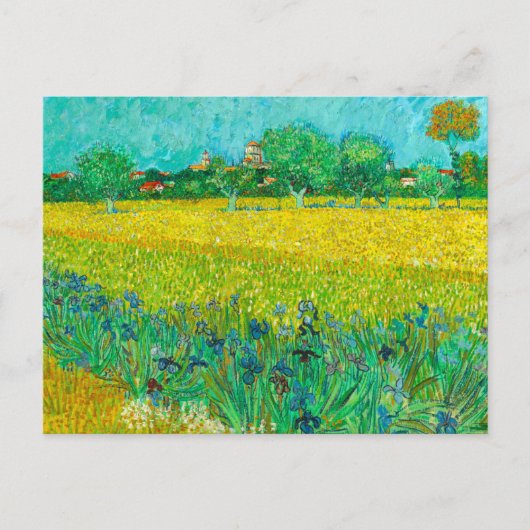 Van Gogh Veld met irissen bij Arles Briefkaart (Voorkant)