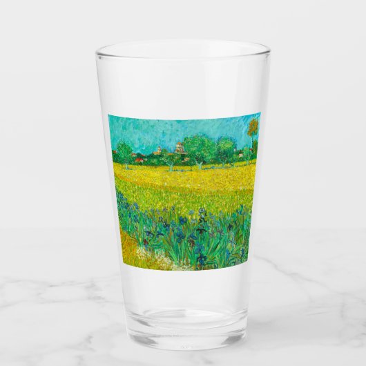 Van Gogh Veld met irissen bij Arles Glas (Voorkant)