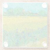 Van Gogh Veld met irissen bij Arles Glazen Onderzetter (Achterkant)