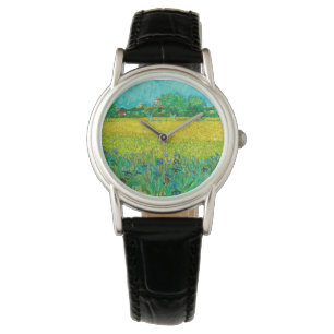 Van Gogh Veld met irissen bij Arles Horloge