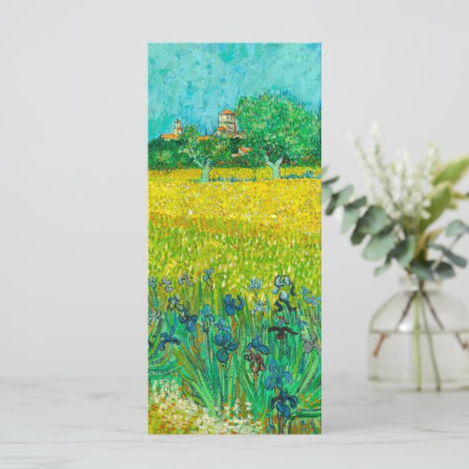 Van Gogh Veld met irissen bij Arles Kaart (Staand voorkant)