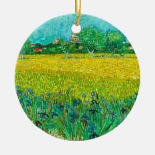 Van Gogh Veld met irissen bij Arles Keramisch Ornament