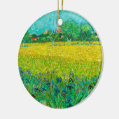 Van Gogh Veld met irissen bij Arles Keramisch Ornament (Links)