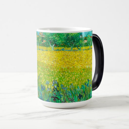 Van Gogh Veld met irissen bij Arles Magische Mok (Voorkant rechts)