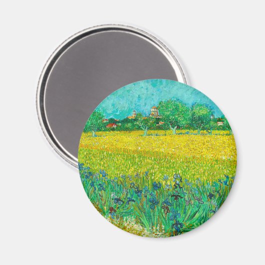 Van Gogh Veld met irissen bij Arles Magneet (Voorkant / Achterkant)