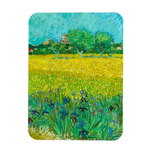 Van Gogh Veld met irissen bij Arles Magneet (Verticaal)