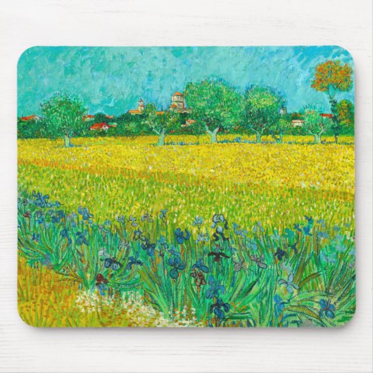 Van Gogh Veld met irissen bij Arles Muismat (Voorkant)