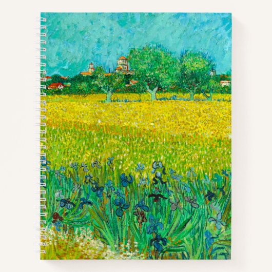 Van Gogh Veld met irissen bij Arles Notitieboek (Voorkant)