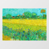 Van Gogh Veld met irissen bij Arles Raamsticker (Vel)