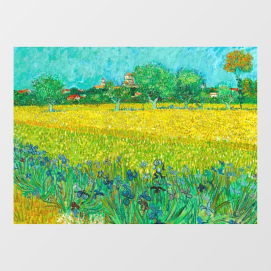 Van Gogh Veld met irissen bij Arles Raamsticker (Vel)