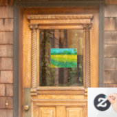 Van Gogh Veld met irissen bij Arles Raamsticker (Huis Deur)