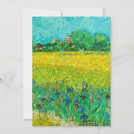 Van Gogh Veld met irissen bij Arles Save The Date (Voorkant)