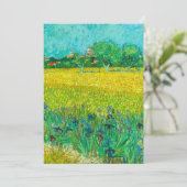 Van Gogh Veld met irissen bij Arles Save The Date (Staand voorkant)