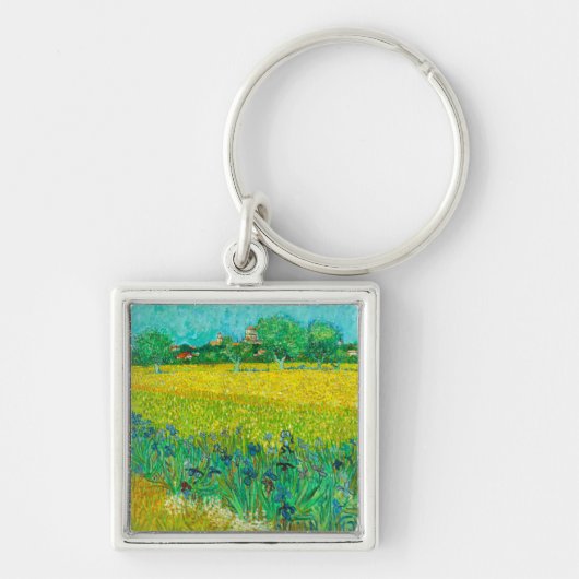 Van Gogh Veld met irissen bij Arles Sleutelhanger (Voorkant)