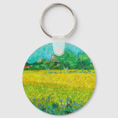 Van Gogh Veld met irissen bij Arles Sleutelhanger (Achterkant)