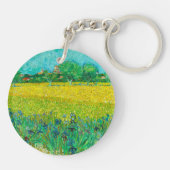 Van Gogh Veld met irissen bij Arles Sleutelhanger (Achterkant)