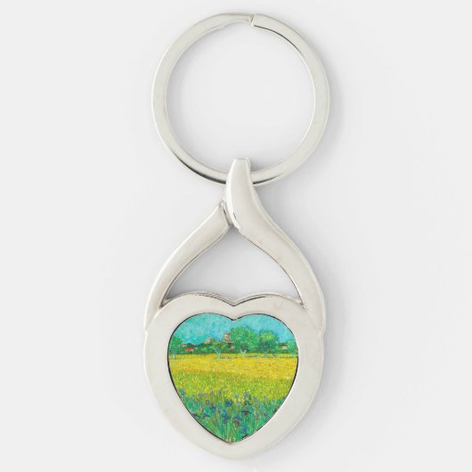 Van Gogh Veld met irissen bij Arles Sleutelhanger (Voorkant)