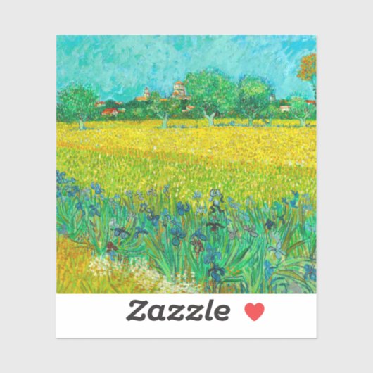 Van Gogh Veld met irissen bij Arles Sticker (Vel)