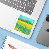 Van Gogh Veld met irissen bij Arles Sticker (Laptop met iPhone)
