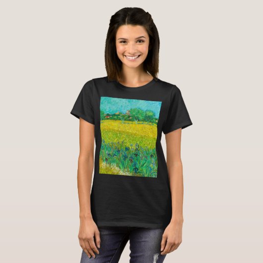 Van Gogh Veld met irissen bij Arles T-shirt (Voorkant volledig)