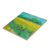 Van Gogh Veld met irissen bij Arles Tegeltje (Zijkant)
