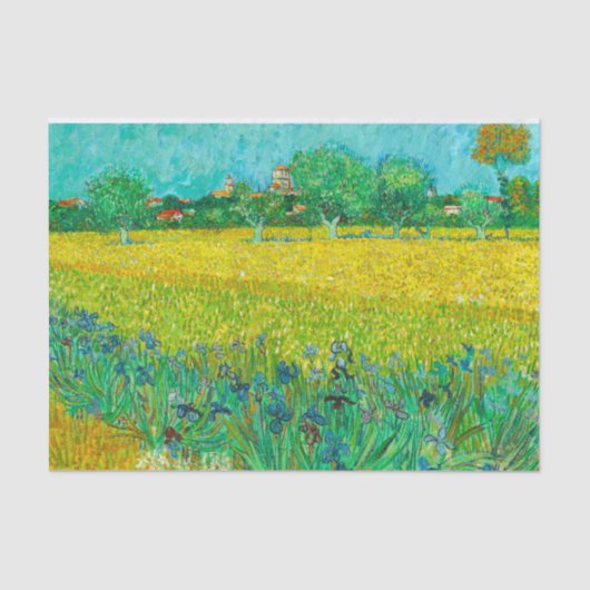 Van Gogh Veld met irissen bij Arles Tissuepapier (Voorkant)