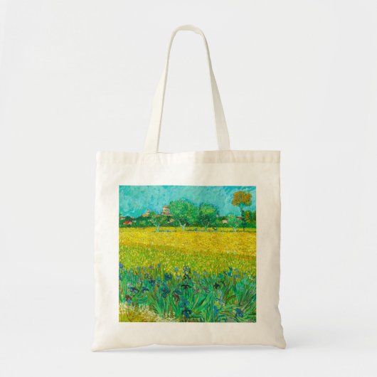 Van Gogh Veld met irissen bij Arles Tote Bag (Voorkant)