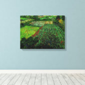 Van Gogh  veld met papavers Canvas Afdruk (Insitu (Houten vloer))