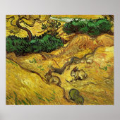 Van Gogh - Veld met twee konijnen Poster (Voorkant)