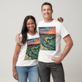 Van Gogh Venice Beach Surf California Retro Travel T-shirt (Unisex)