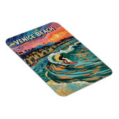 Van Gogh Venice Beach Surf Californië Retro Reizen Magneet (Rechterzijde)