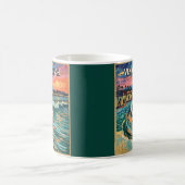 Van Gogh Venice Beach Surfing California Retro Koffiemok (Center)