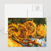 Van Gogh: Vier zonnebloemen Briefkaart (Voorkant / Achterkant)