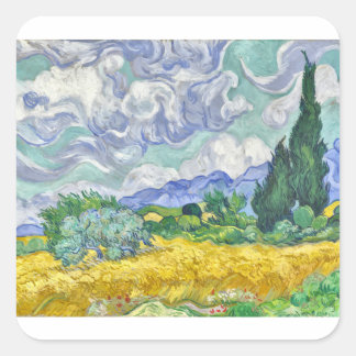 Van gogh vierkante sticker