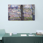Van Gogh View Arles Bloeiende Tuin Spandoek (Beurs)